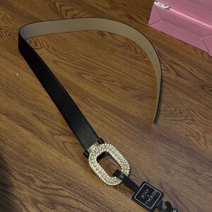 Kendall & Kylie Black Belt with Sparkling Buckle